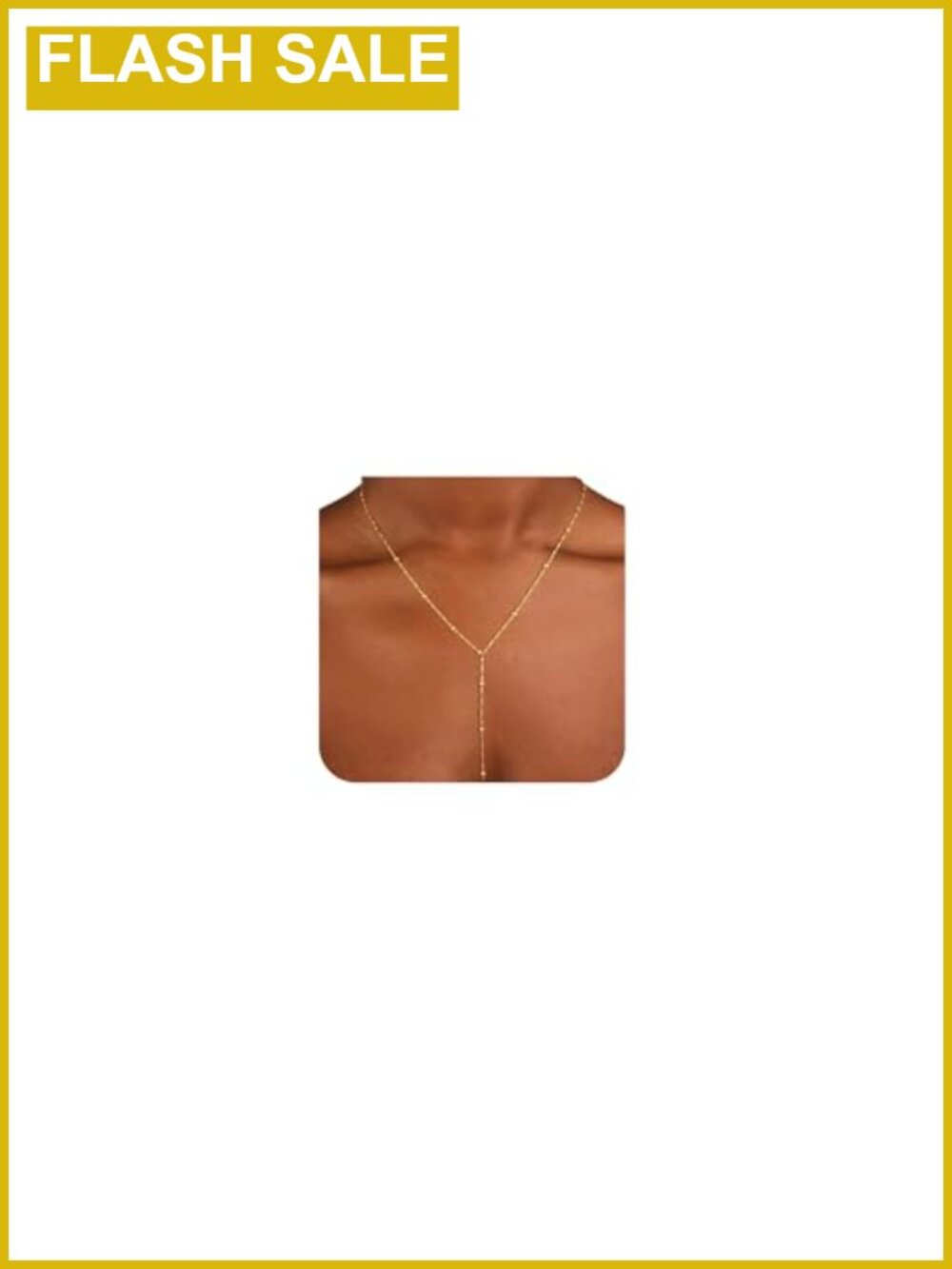 Gold Plated Brass Y Necklace Layered Lariat Beaded Dainty Long